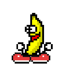 Clown Shoes Banana — dancing banana sticker