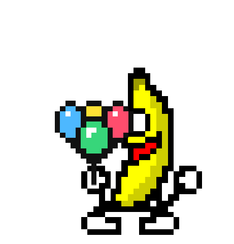 Bunch of Balloons — dancing banana sticker