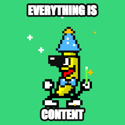 Everything Is Content — dancing banana meme GIF, free download