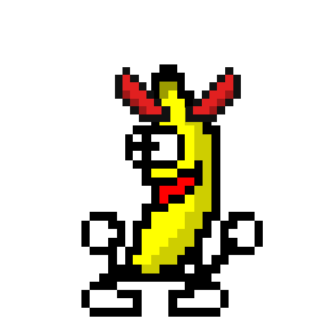 Little Devil — transparent dancing banana sticker