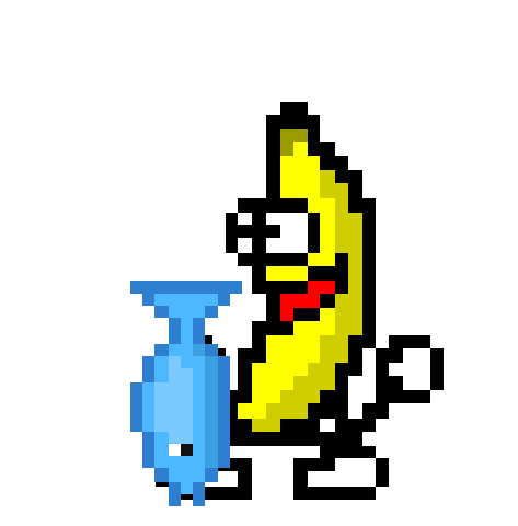 Something's Fishy — transparent dancing banana sticker