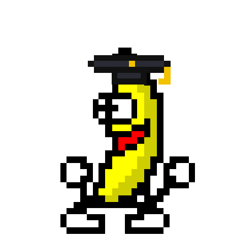We Did It, Grad — transparent dancing banana sticker
