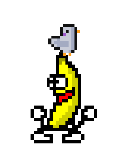 Bird Friend — transparent dancing banana sticker