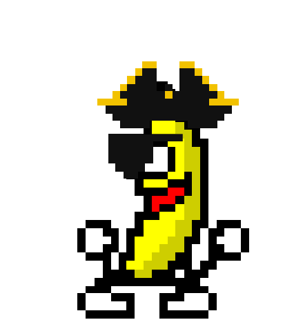 Captain Banana — transparent dancing banana sticker