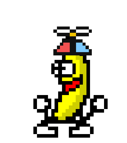 Propeller Beanie — transparent dancing banana sticker
