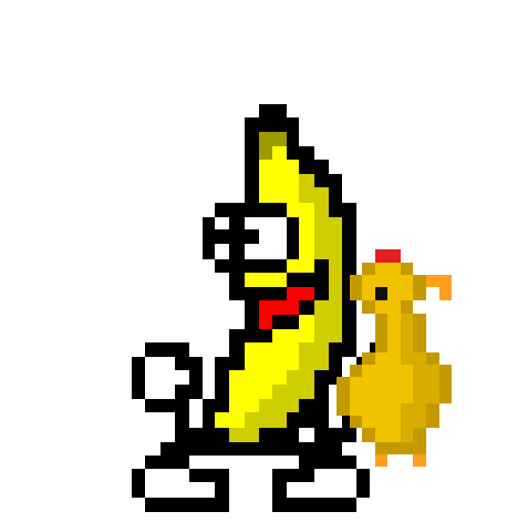 Rubber Chicken — transparent dancing banana sticker