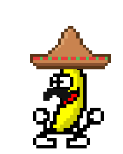 Sombrero Banana — transparent dancing banana sticker