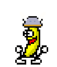 Viking Banana — transparent dancing banana sticker, free download