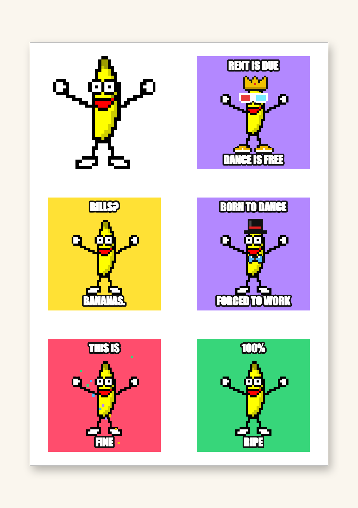 Moods — the A5 sheet as it prints