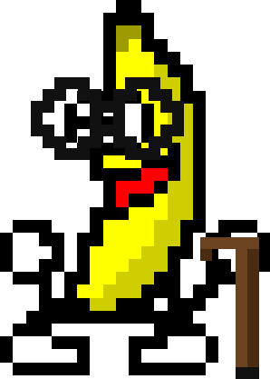 Old Peel — the park’s oldest banana, pixel sprite