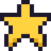 The gold star — banana rave pixel sprite