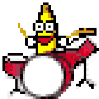 Drums — a dancing banana meme
