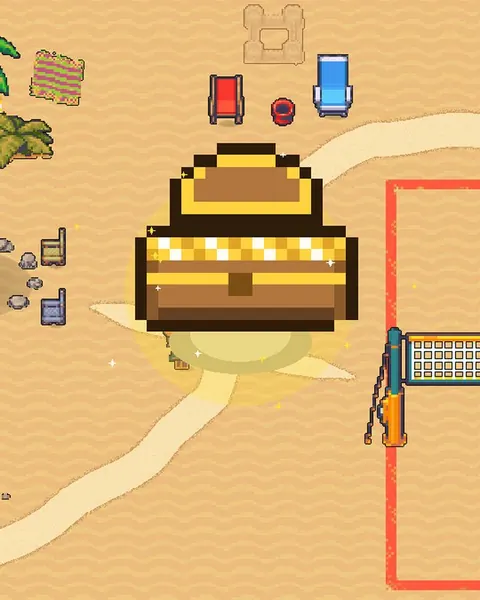 Banana World — X marks the sand.