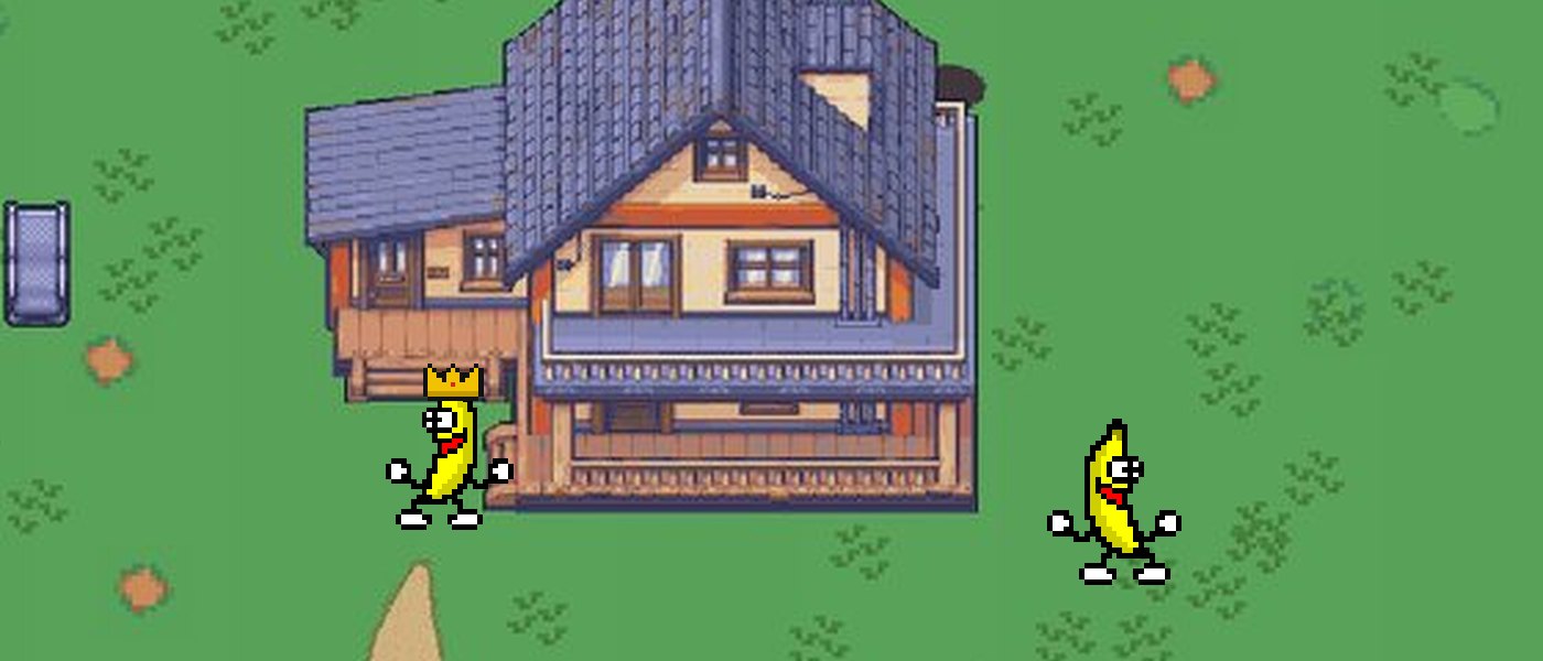 A real visitor-built homestead in Banana World