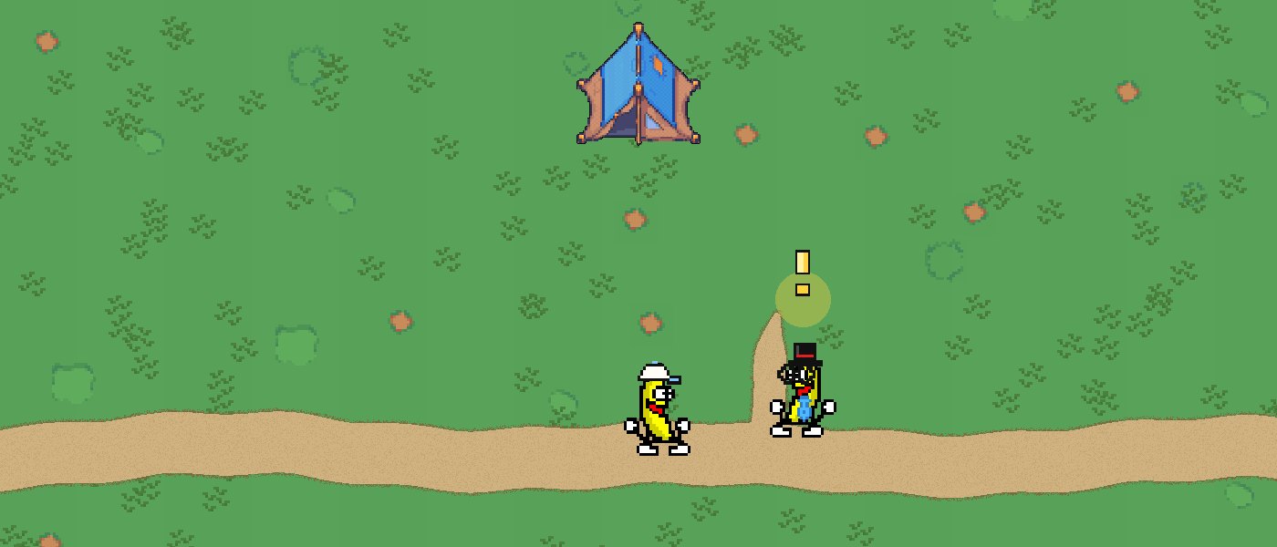 Nib the registrar waiting with a quest at the homestead gate