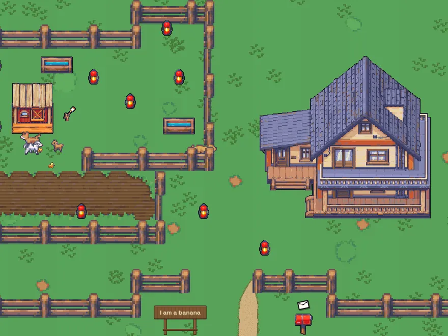 I am a banana, a homestead a visitor built in Banana World